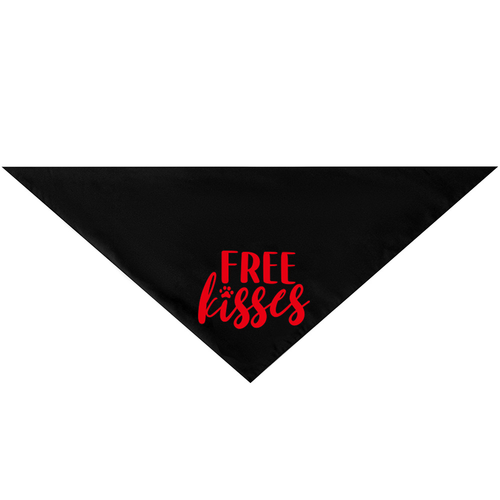 Fabricante en stock transfronterizo exclusivo nuevo Día de San Valentín mascota triángulo toalla mascota bufanda perro triángulo toalla