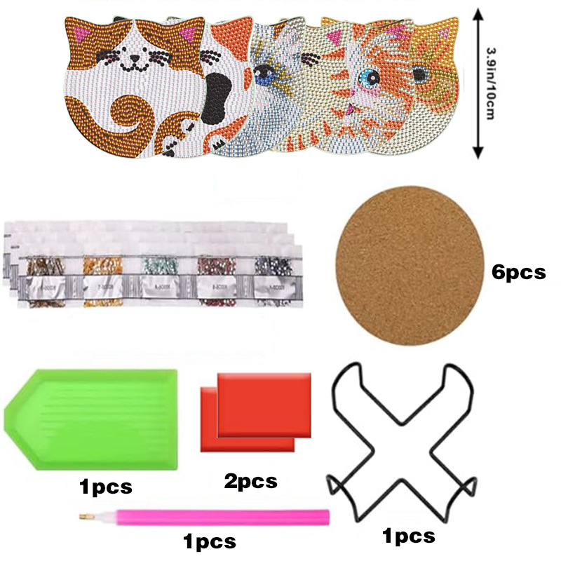 Amazonas transfronterizas diamantes pintando almohadillas de taza mares manga cruces de dibujos animados diamantes pintando almohadillas de taza didiy