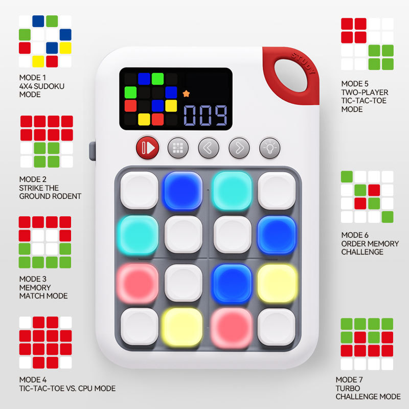 Nuevo Sudoku inteligente Juguete de avance de rompecabezas electrónico Sudoku de cuarto orden Entrenamiento de etapa de pensamiento matemático Juguete educativo