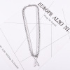 Tide, lightening hair dye stainless steel, necklace with letters, chain for key bag , accessory hip-hop style