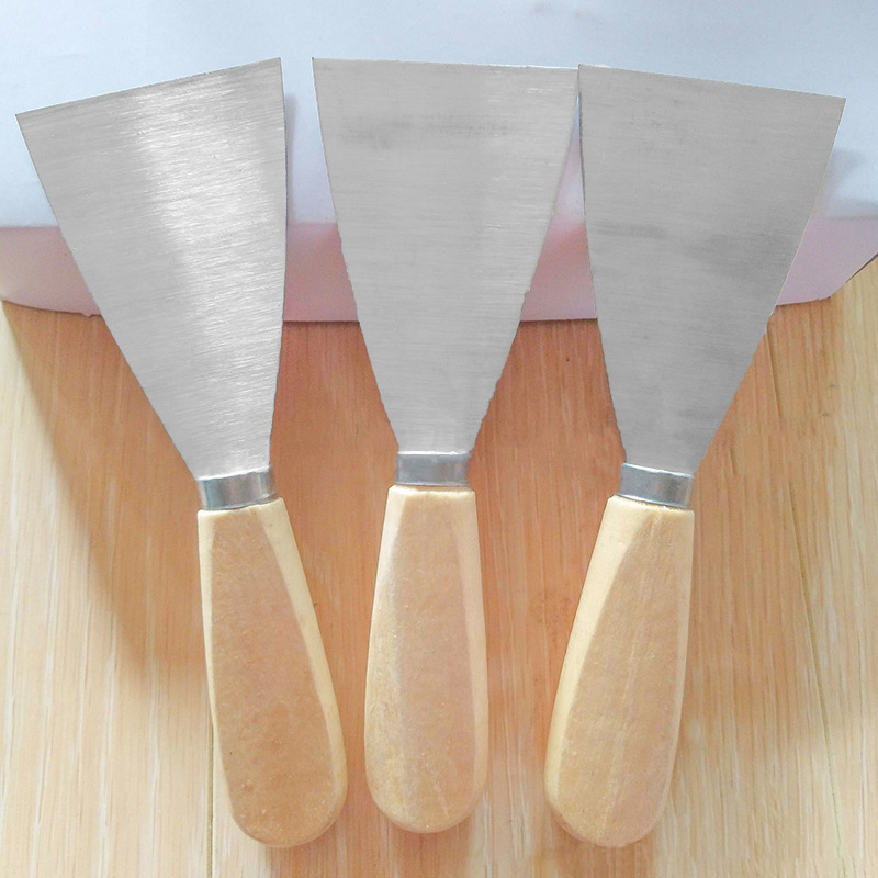 G138 一元木柄油灰刀  腻子铲 油漆抹刀 铁铲刀 五金工具两元一件