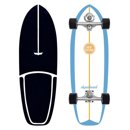 32-inch Land Surfboard S5 Spring Bridge No-Pedal Ski Simulation Training Board Professional Street Riding Commuter Skateboard