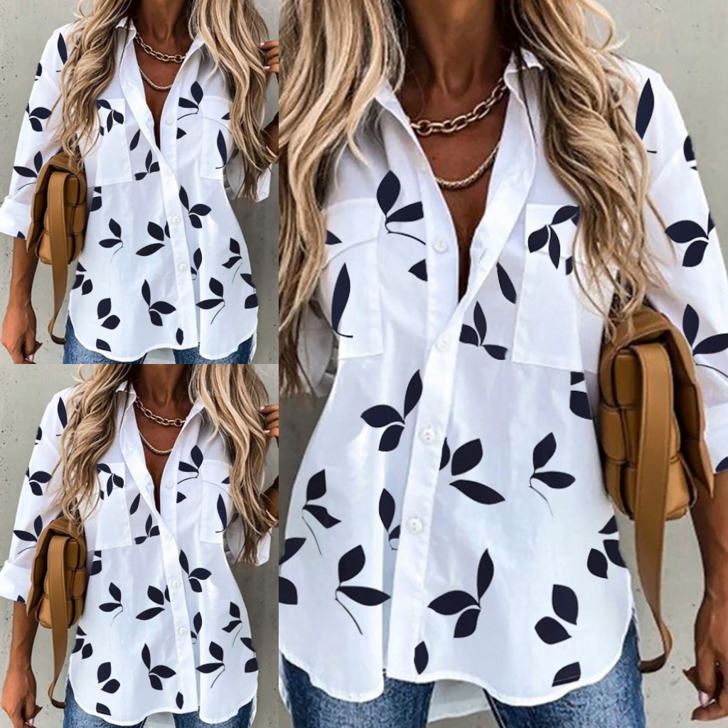 Women's Blouse Long Sleeve Blouses Printing Vacation Printing display picture 1