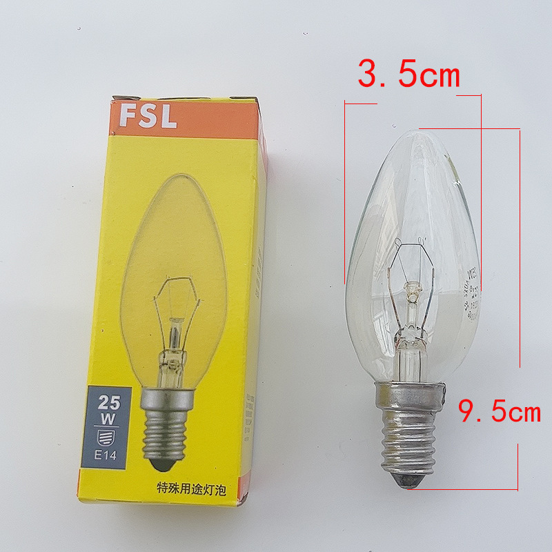 lámpara incandescente filamento de tungsteno atenuable esmerilado lámpara de tornillo de vela transparente