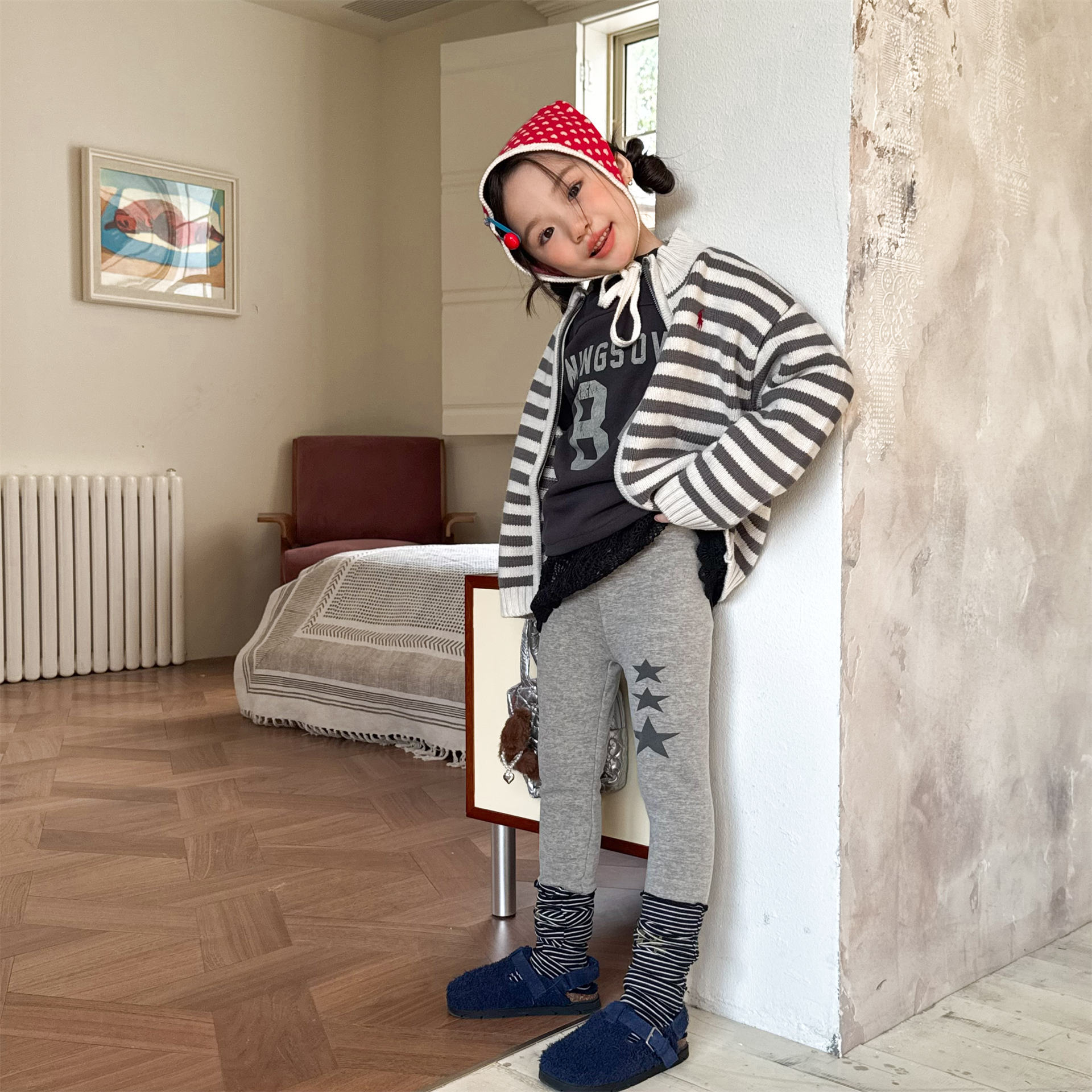 秋冬新款韩版加绒保暖冬装童裤儿童打底裤女童裤子