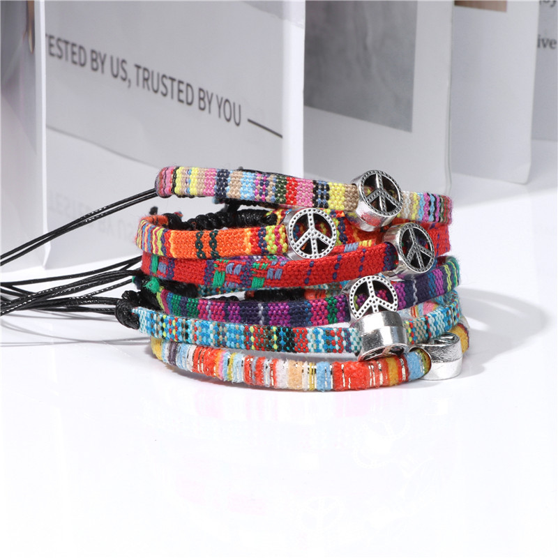 Retro Geometric Cloth Handmade Unisex Bracelets 1 Piece display picture 10