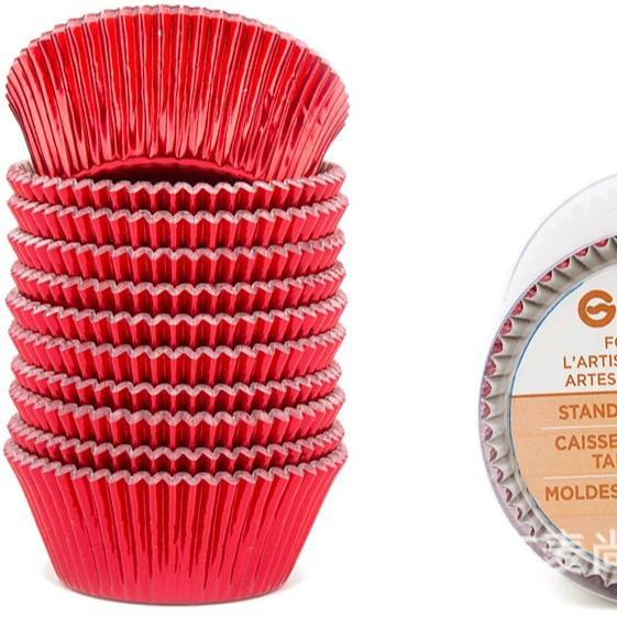 Oro y plata oro rosa 11cm papel de aluminio para hornear taza de papel brillante oro nieve Mei Niang pastel taza titular de papel grande, mediano y pequeño taza de muffin