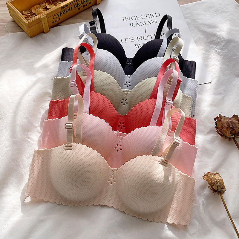 Cross-Border Export No Rims Palm Cup a Cup Seamless Intimates Bra Student Breathable Push-Up Bra Ultra Small Cup Cross-Border Export No Rims Palm Cup a Cup Seamless Intimates Bra Student Breathable Push-Up Bra Ultra Small Cup
