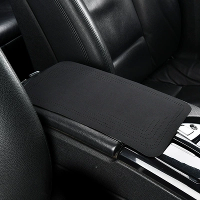 Factory Direct Delivery Car Suede: Armrest box pad - suede-armrest-pad-black