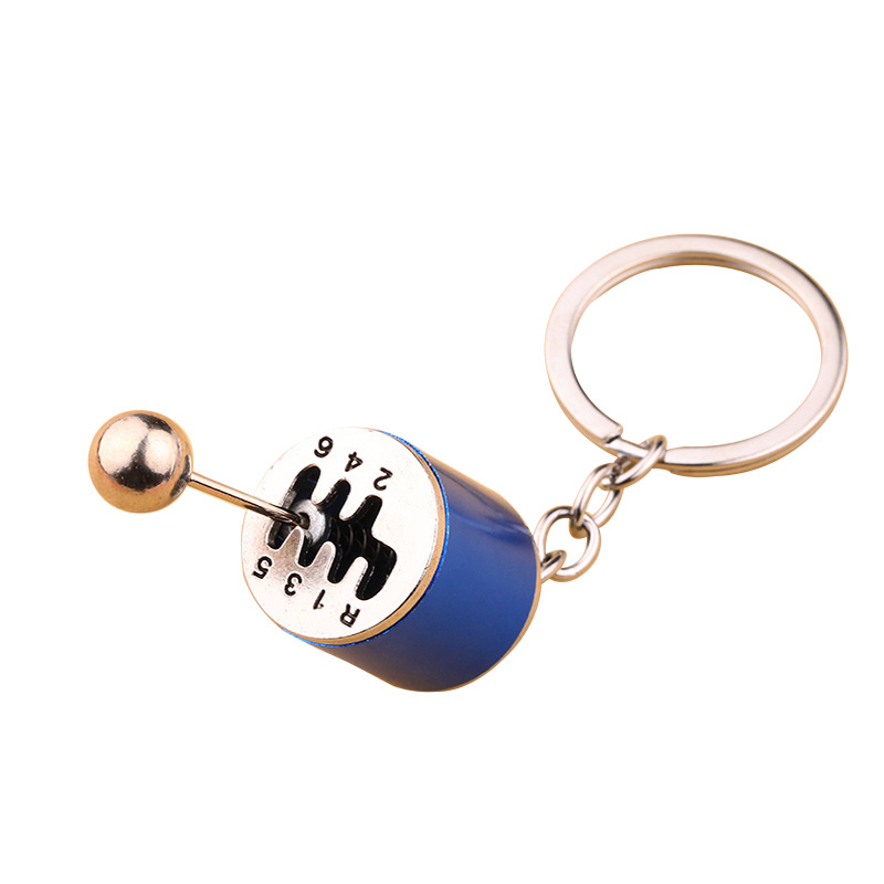 Cross-Border special for car modification pendant six-speed gear shift Keychain Car pendant gear metal keychain pendant