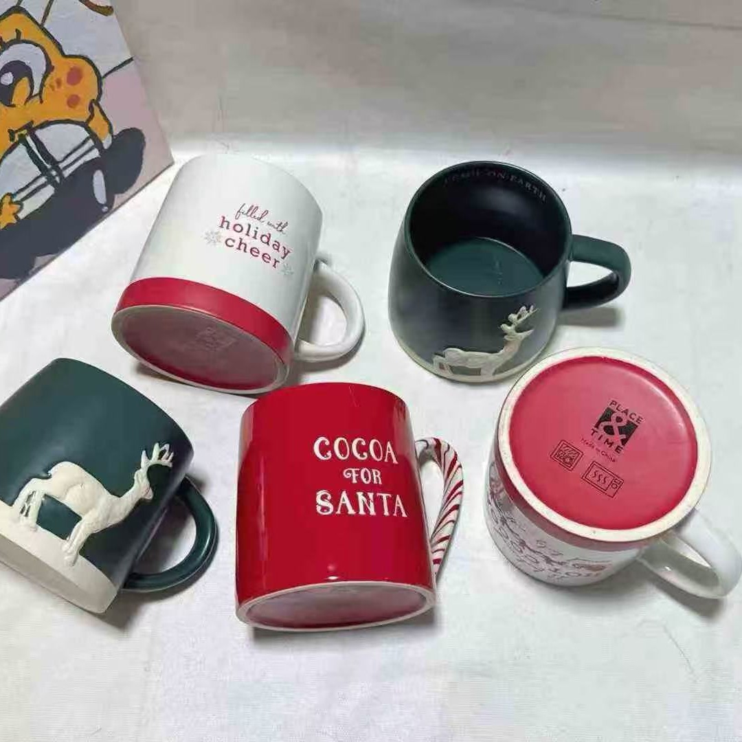 陶瓷杯卡通异型马克杯 咖啡杯外贸出口批发水杯牛奶杯库存正品