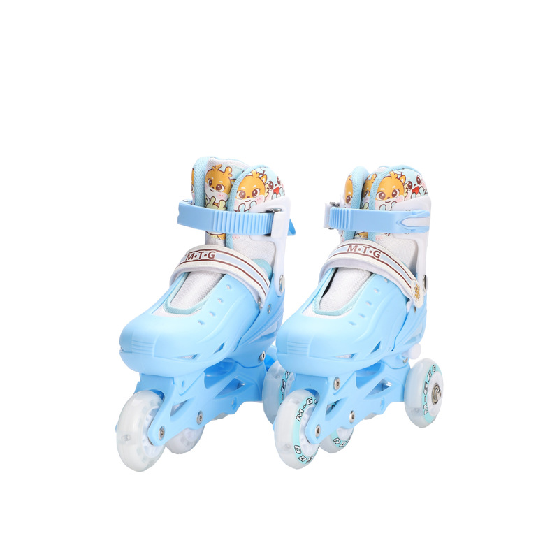 Cute cartoon-style roller skates for children, with adjustable single or double rows of wheels, suitable for beginners, and designed for both boys and girls, as well as adults Cute cartoon-style roller skates for children, with adjustable single or double rows of wheels, suitable for beginners, and designed for both boys and girls, as well as adults