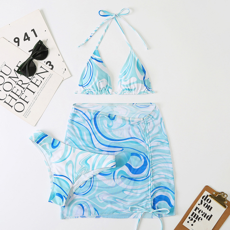 Women's Fashion Printing Printing 3 Piece Set Bikinis display picture 14