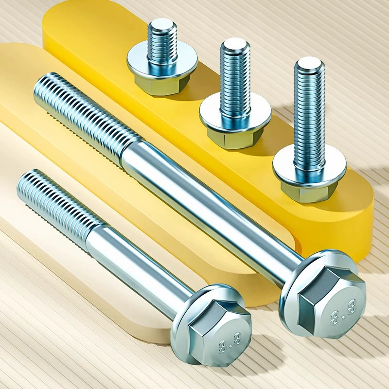 8,8 класса оцинкованный внешний шестигранный фланец винт увеличенный колпачок с подушкой большой головкой GB5789 болт M5M6M8M12