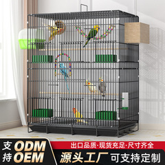新しい鳥かご、新しいオウム生態ケージ、多層二層大型虎皮黒鳳ケージ、牡丹高級ヴィラケージ