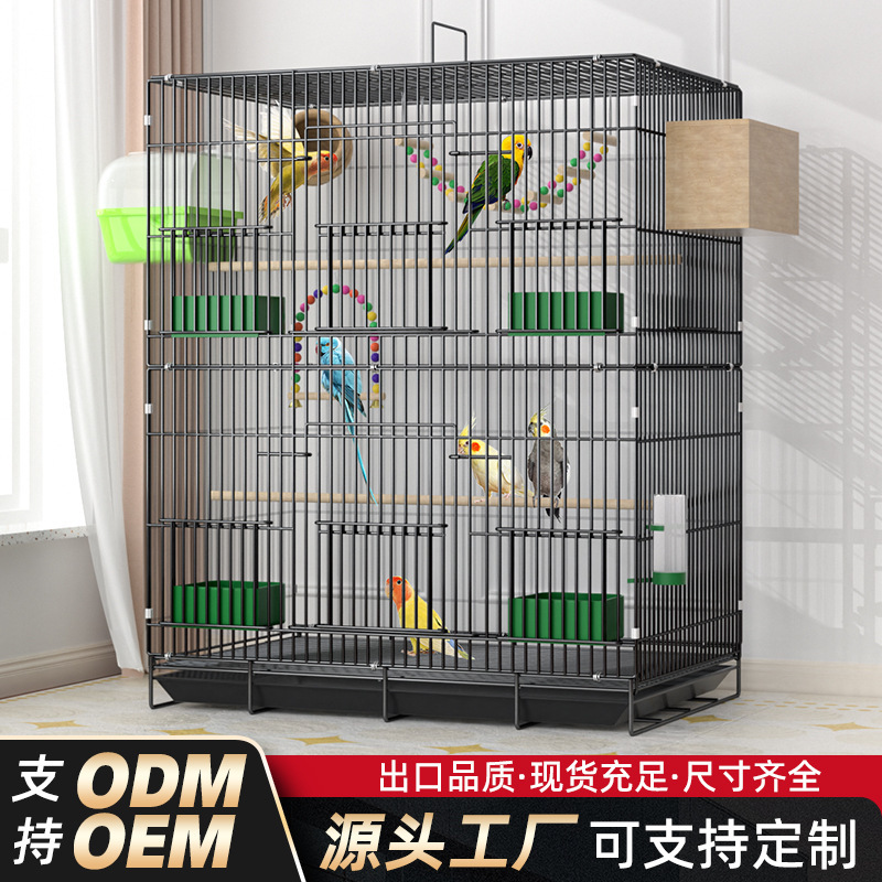 新しい鳥かご、新しいオウム生態ケージ、多層二層大型虎皮黒鳳ケージ、牡丹高級ヴィラケージ|undefined
