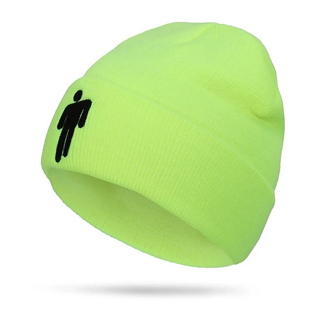 Knit beanie Billie Eilish-style, adjustable unisex hat, multiple colors