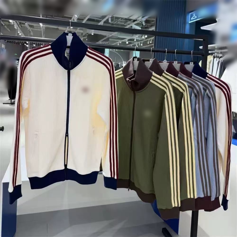 Correct version~26 Autumn New Vintage Three-Stripe Waffle Jacket for Men and Women Couples, High Quality