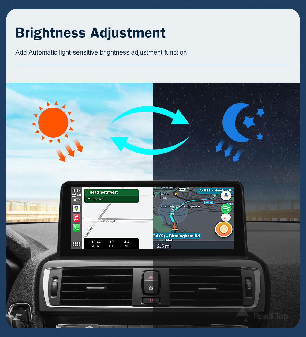 10.25''CarPlay Car Multimedia Display Screen for Bmw 1/2 Series NBT System