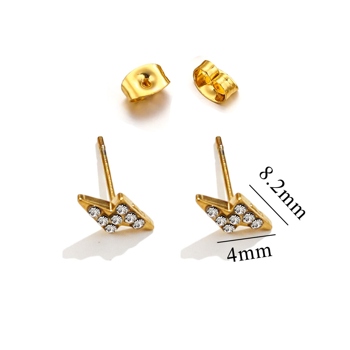Acero inoxidable Moda europea y americana Personalidad Pendientes retro desgastados Luna Estrella Amor Rayo Pendientes de diamantes Acero de titanio