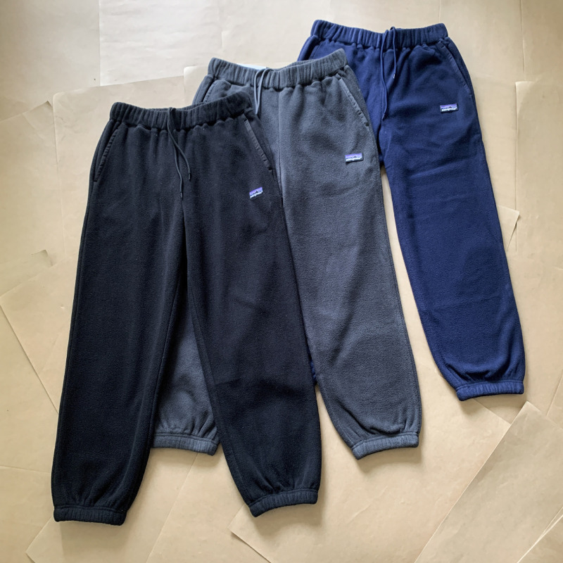European and American Style Pa Outdoor Warm Fleece Men's Jogger Sweatpants Couple's Versatile Trendy Simple Fleece-Lined Long Pants
