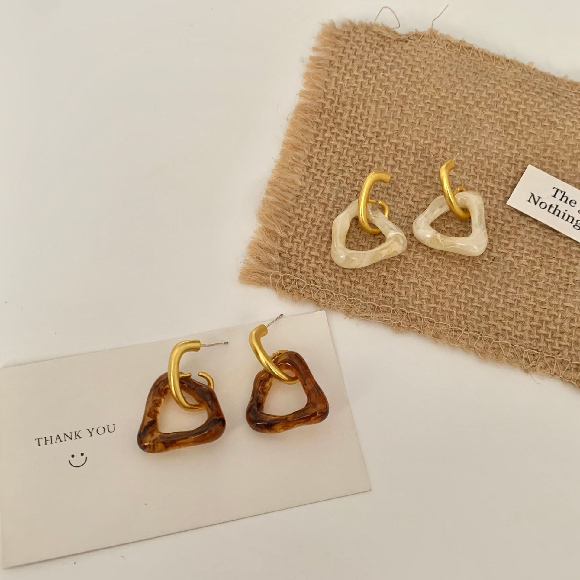 Drop Earrings Classification 1 Pair Quantity Daily, Shopping Occasion 1 Pair Retro Simple Style Geometric Plating Alloy Drop Earrings