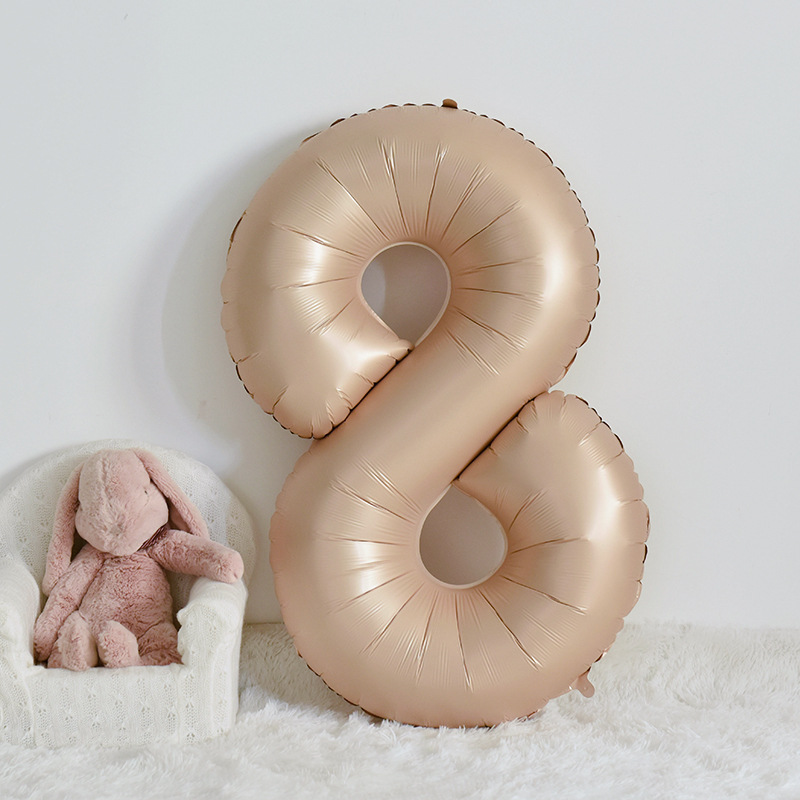Ins globos digitales de color crema decoración de cumpleaños de bebé escena fiesta ambiente de cumpleaños accesorios de fotografía decoración
