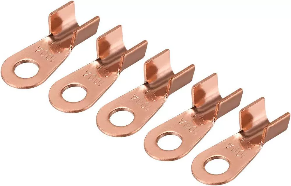 OT-100A uxcell Open-End Copper Crimp Terminal Lugs AWG 8-4 B