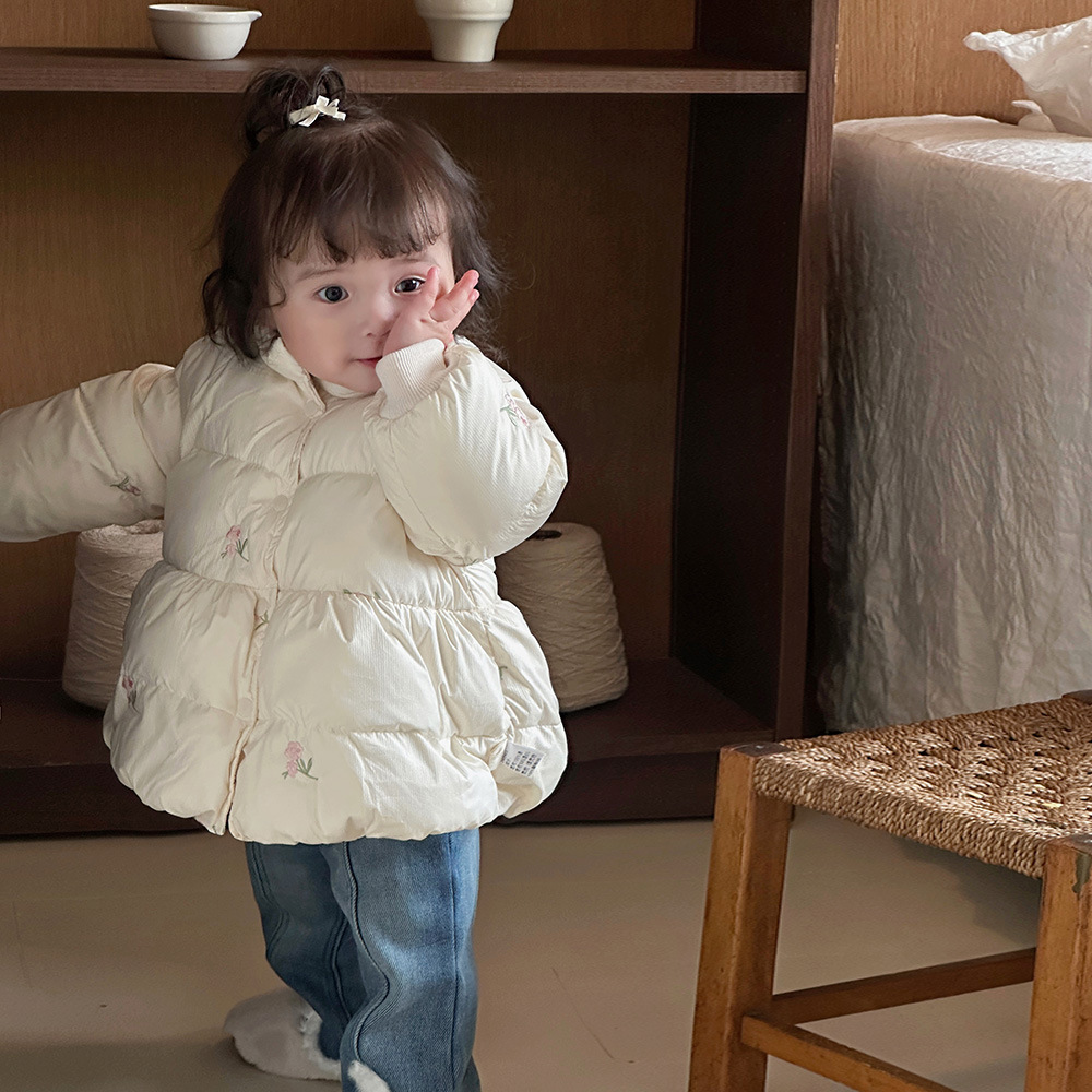 [Estilo personalizado] Chaqueta para bebés versión coreana de ropa de invierno linda y súper linda