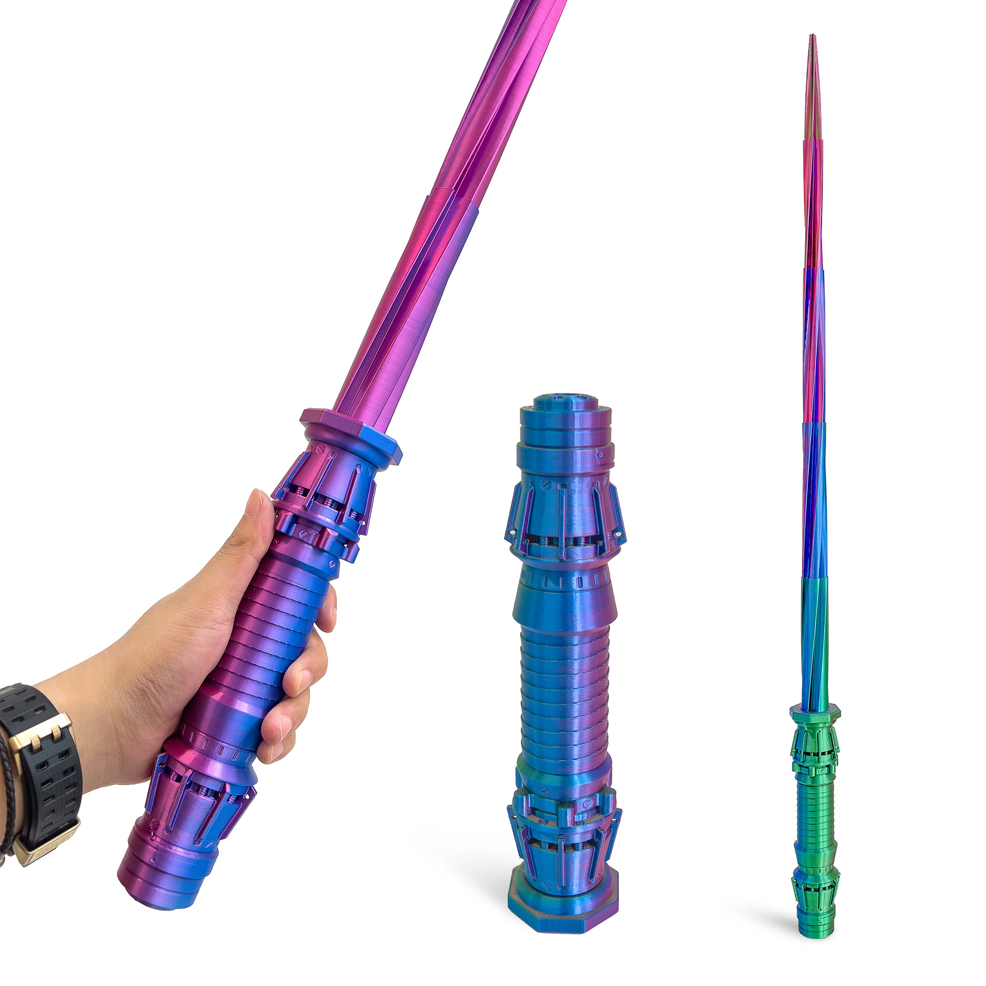 3d打印伸缩剑重力收缩激光剑朋克风发光儿童玩具跨境爆款地摊批发