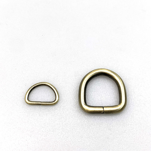 Manufacturer wholesale green ancient color iron wire D buckle metal luggage accessories semi-circular buckle iron wire shoe buckle