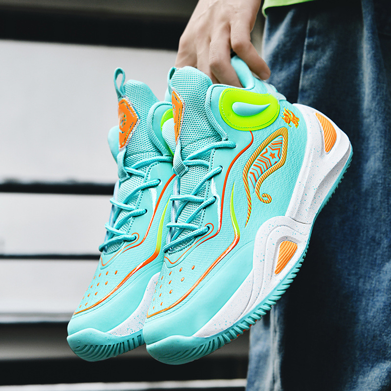 Zapatos de baloncesto para hombres de otoño nuevos zapatos deportivos de malla para jóvenes estudiantes de secundaria de combate real botas de cemento