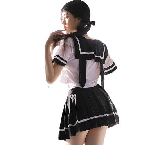 jk Japanese college small breasts pure sexy lingerie cute campus pajamas uniform temptation passion midnight 7941
