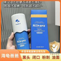 海龟爸爸积雪草氨基酸洁面泡泡温和清洁青少年儿童舒缓保湿洗面奶
