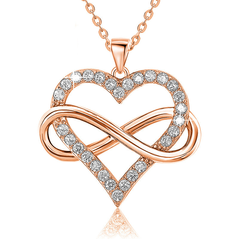 Collier d'amour infini X01 [Or rose]