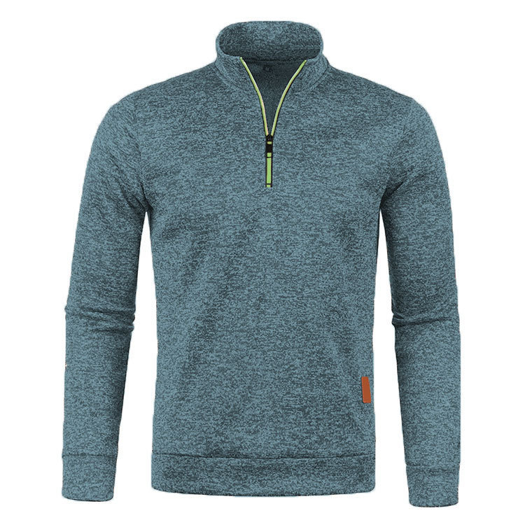 Men's Oversized Quarter Zip Knitted Sweater Plus Size Pullover_voghion.com