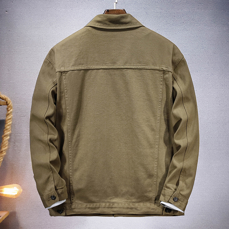 Nueva chaqueta de mezclilla casual 2023 otoño hombres y mujeres mismo color sólido ropa gota hombro suelta Denim abrigo moda