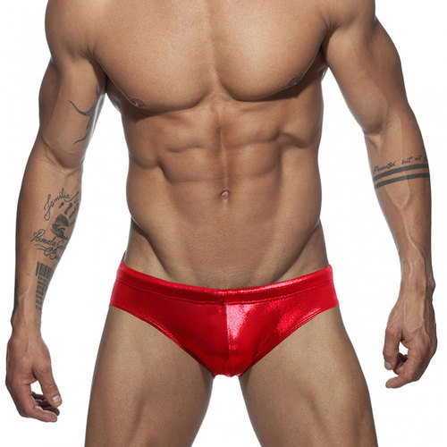 UXH European and American sequins sexy men's triangle swim shorts fitness bodybuilding trend bright foreign trade beach triangle swim shorts 