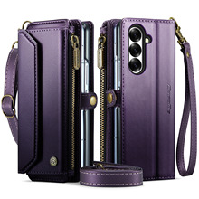 适用新款三星Z Fold7手机皮套Z FOLD6插卡手机壳拉链钱包多功能