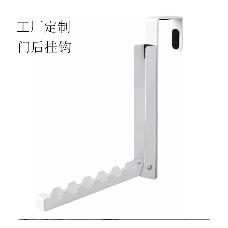 Amazon hot new bathroom door towel hook cross-border ebay simple white metal door single purchase