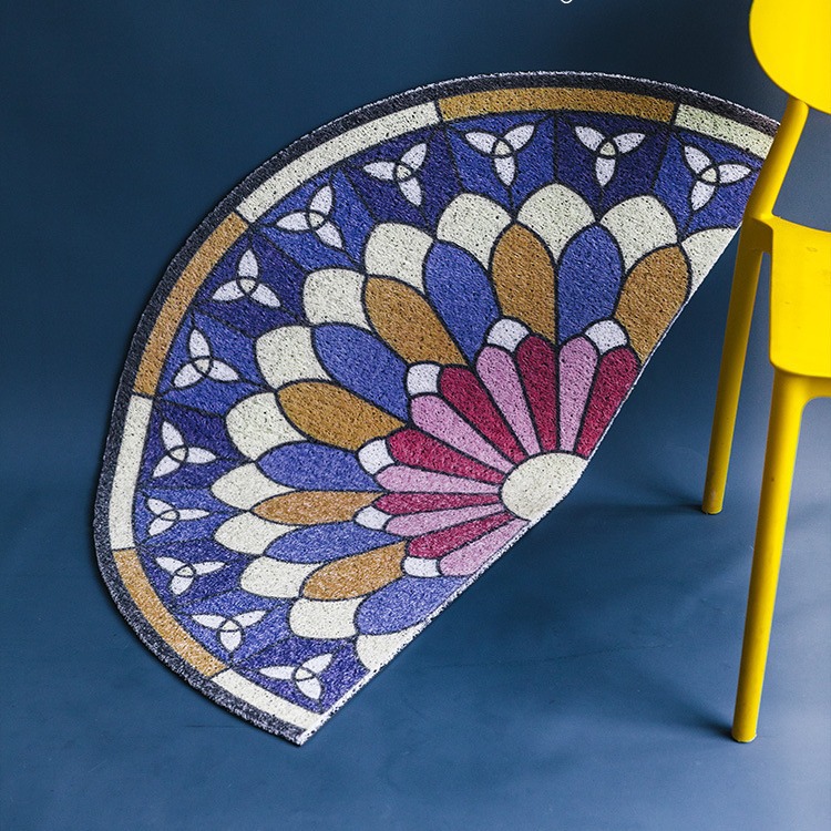 Estilo Europeo semicírculo puerta Mat eliminación de polvo de alambre anillo puerta Mat puerta de entrada Mat casa puerta alfombra entrega