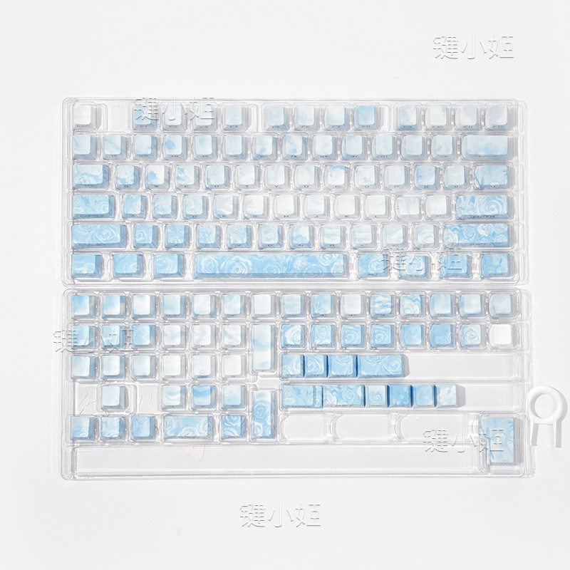 ローズコーストキーキャップ箱入りサイド刻印半透明オリジナルカスタムキーキャップ5面昇華ウーティング|undefined