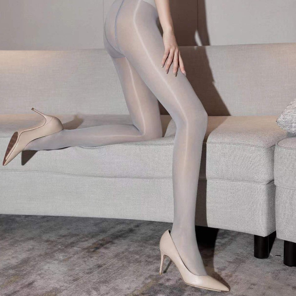 Oil-Sheen Pantyhose with Open or Closed Crotch in Stretch Spandex — detail image 2