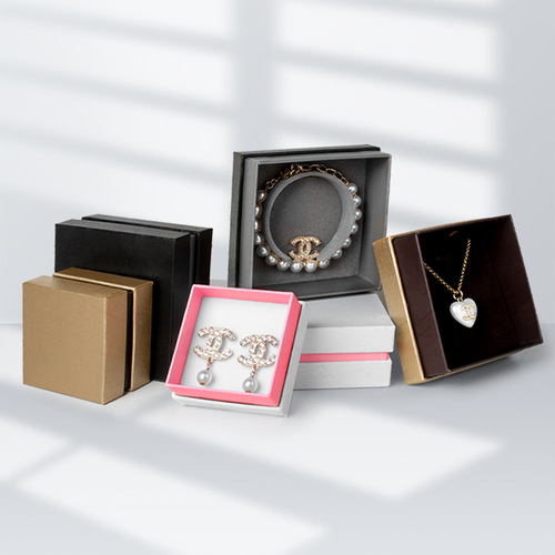 Jewelry box heaven and earth cover ring earrings necklace box bracelet bracelet jewelry packaging carton wholesale