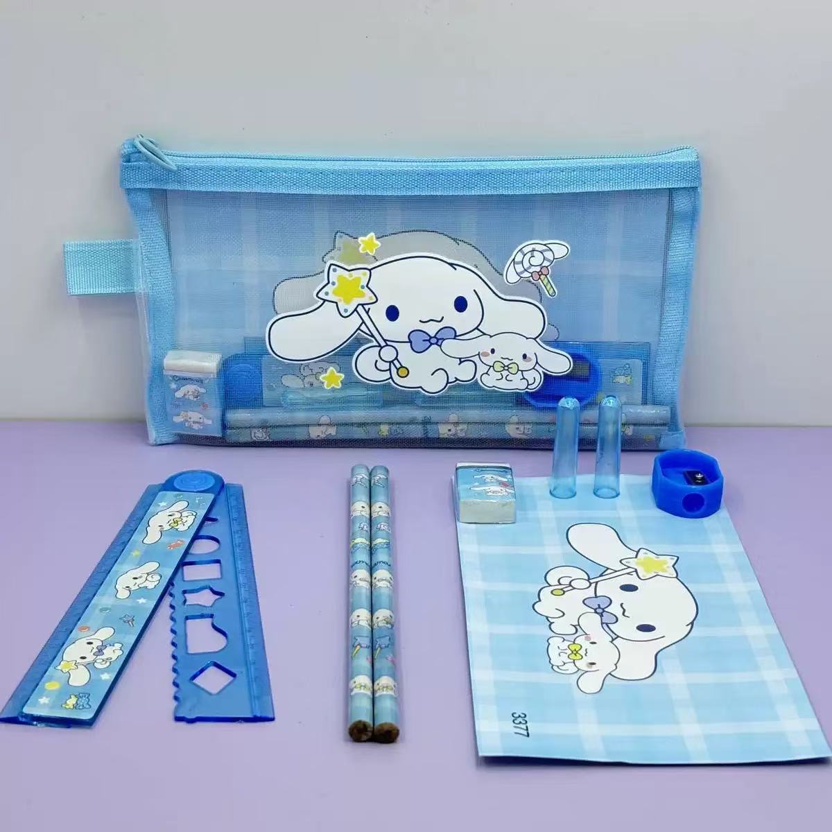 Sanrio lápiz gobernante lápiz papelería traje coolomi Escuela Primaria estudiante material escolar archivo bolsa 61 regalo