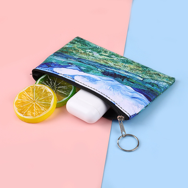 Women's Oil Painting Pu Leather Zipper Coin Purses display picture 1