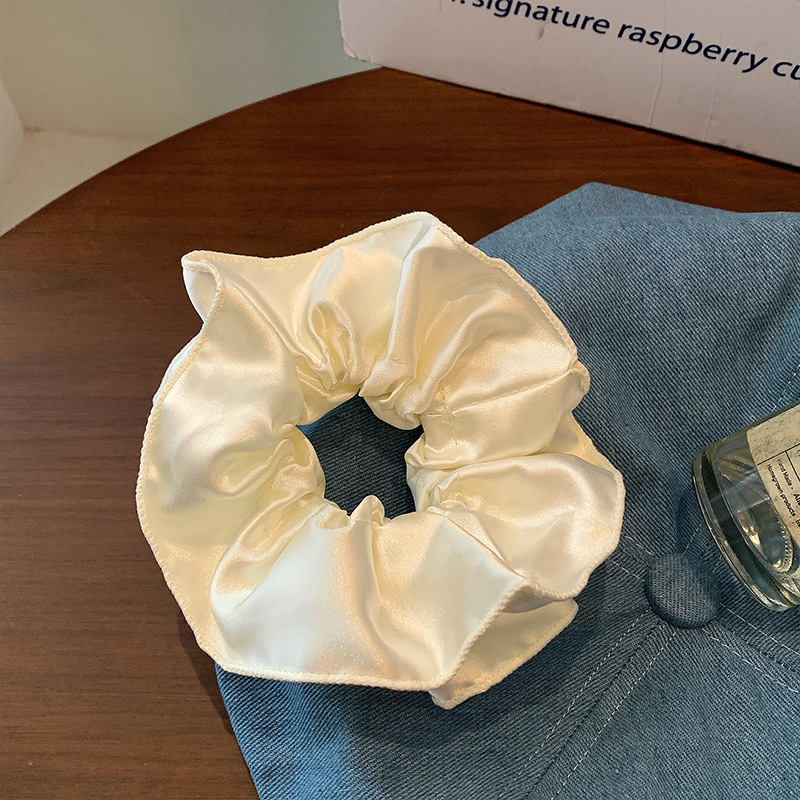 63#글로시 새틴 대장 링 크림 화이트