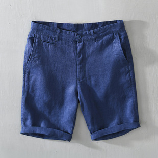 8216 summer new men's linen shorts loose casual beach casual pants men's a generation of hair