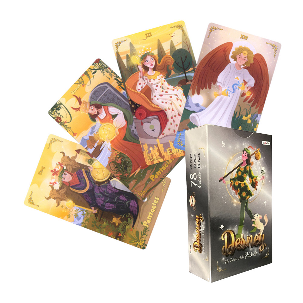 12X7 con manuale di istruzioni Carte oracolo dei Tarocchi dei Cavalieri Disney Versione inglese Disponibile_voghion.com