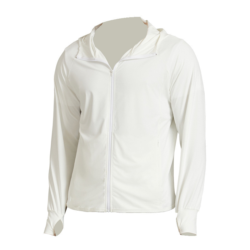 Enriquecer y aumentar la ropa de protección solar masculina Youjia con el mismo verano ultra delgado ventilador anti-UV seda de hielo ventilador ropa de protección solar